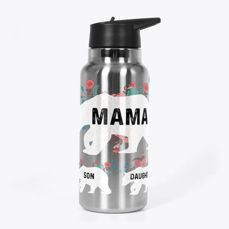 Mama Bear and Cubs Insulated