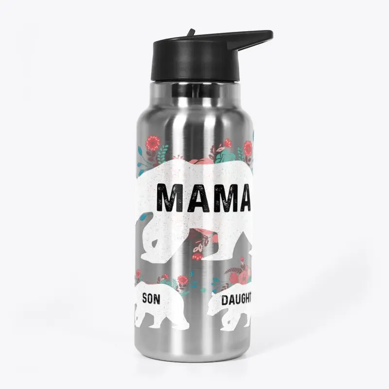 Mama Bear and Cubs Insulated